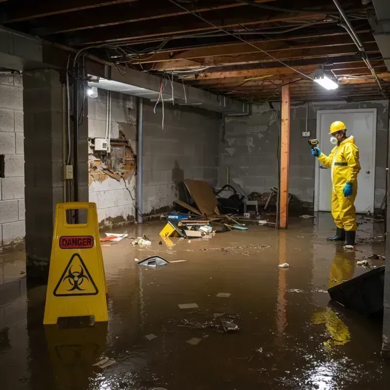 Flooded Basement Electrical Hazard in Kimball, NE Property